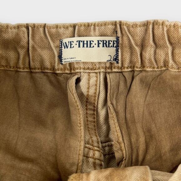 We The Free Marx Slouchy Cargo Wide Leg Jeans in Sand Size 26 - Picture 5 of 9